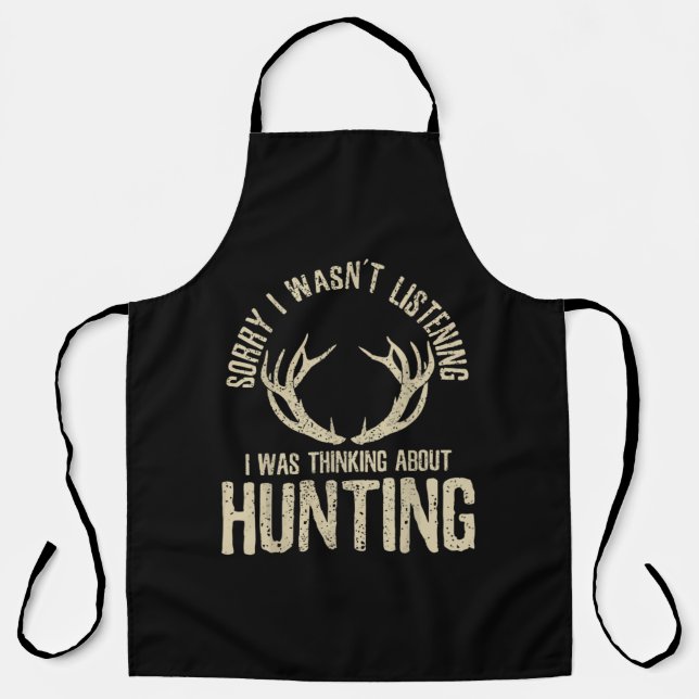 Funny Hunting Quote Saying Deer Venison Elk Hunter Schürze (Vorderseite)