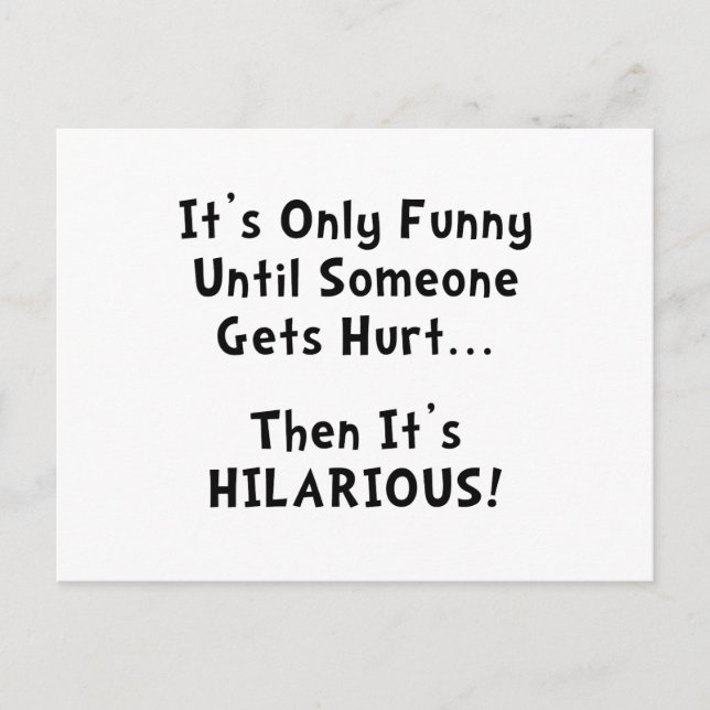 Funny Hurts Postkarte (Vorderseite)