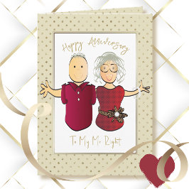 Funny Husband Cartoon 50. Hochzeitstag Karte