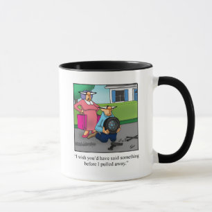 Funny Husband & Ehefrau "Flat Tire" Spaß Tasse