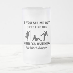 Funny Husband Geschenk an die Ehefrau Mattierte Ta Mattglas Bierglas