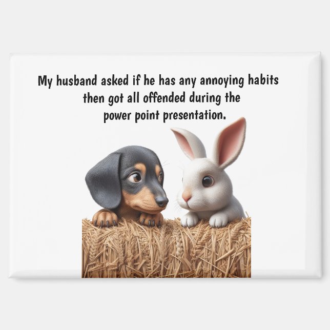 Funny Husband Humor Magnet (Vorderseite)