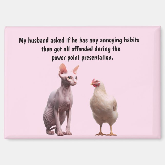 Funny Husband Humor Magnet (Vorderseite)