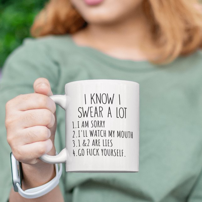 Funny Husband Joke Geschenk ich weiß, ich SWEAR A  Tasse (Von Creator hochgeladen)