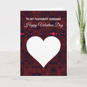Funny Husband Valentine's Day Heart Karte