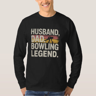 Funny Husband Vater Bowling Legend Retro Bowling H T-Shirt