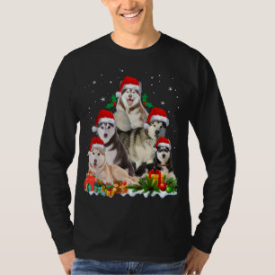 Funny Husky Dog Weihnachtsbaum Niedliche Weihnacht T-Shirt