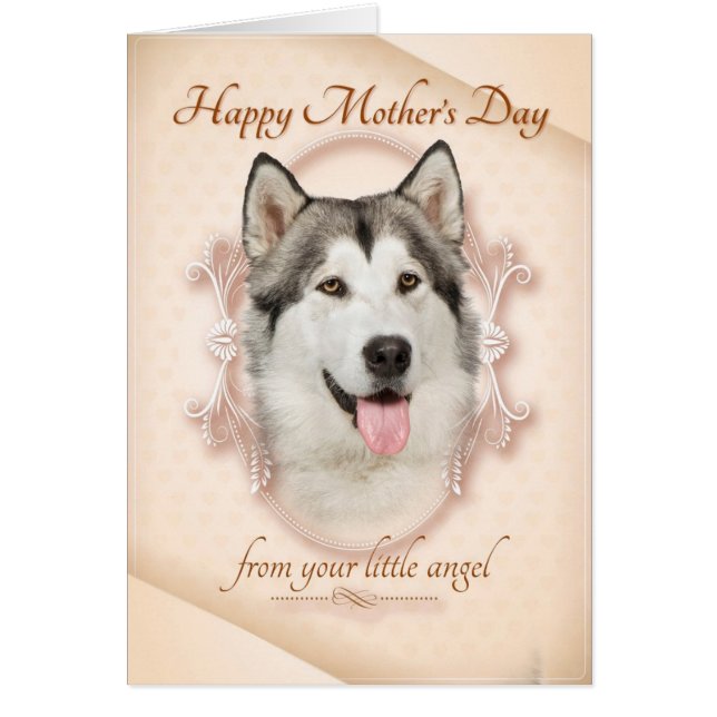 Funny Husky Mother's Day Card (Vorne)