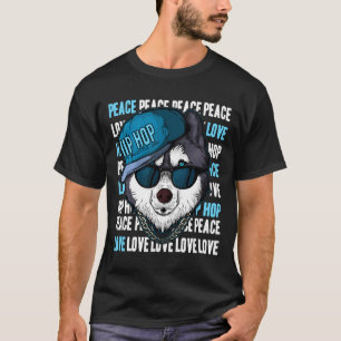 Funny Husky Rapper Hip Hop Rap Music Fan T-Shirt