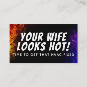 Funny HVAC Slogans Business Cards Visitenkarte