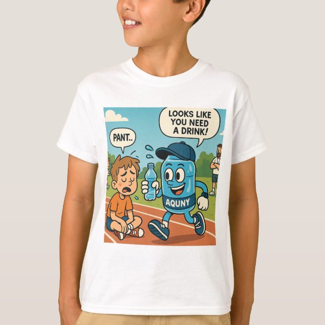 Funny Hydration Comic Print. T-Shirt (Vorderseite)