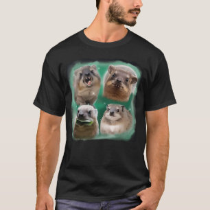 Funny Hyrax Howling am Moon Meme T - Shirt - Hil