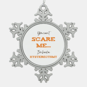 Funny Hysterectomy Operation Erholung Schneeflocken Zinn-Ornament