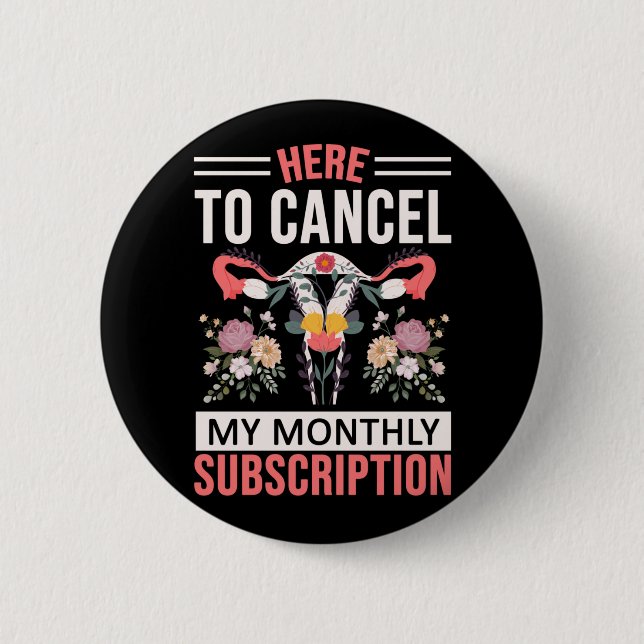 Funny Hysterektomy Blume Uterus Entfernung Button (Vorderseite)