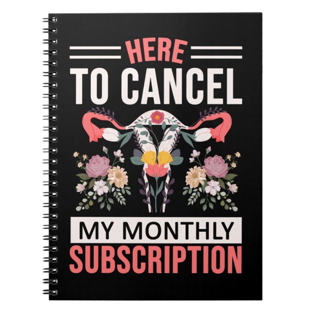 Funny Hysterektomy Blume Uterus Entfernung Notizblock (Vorderseite)