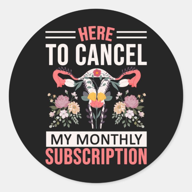 Funny Hysterektomy Blume Uterus Entfernung Runder Aufkleber (Vorderseite)