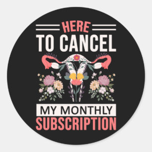 Funny Hysterektomy Blume Uterus Entfernung Runder Aufkleber