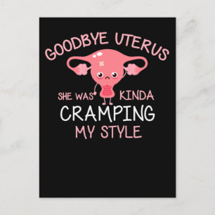 Funny Hysterektomy Uterus Removal Postkarte