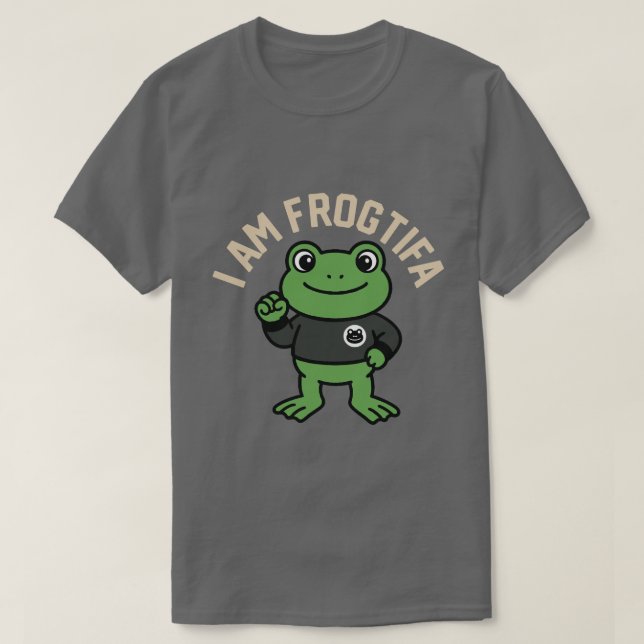 Funny I AM FROGTIFA Portland Frog Meme  T-Shirt (Design vorne)