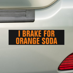 Funny I Bremse für Orange Soda Autoaufkleber