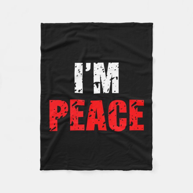 Funny I Come In Peace I’m Peace Matching Couple Lo Fleecedecke (Vorderseite)