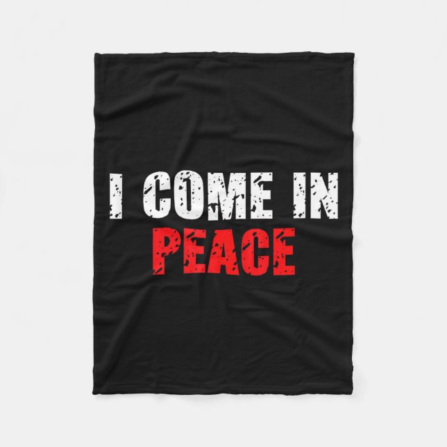 Funny I Come In Peace I’m Peace Matching Couple Lo Fleecedecke (Vorderseite)