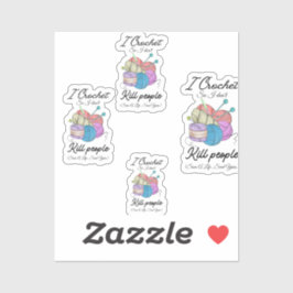 Funny I Crochet Save A Life Yarn Art Aufkleber