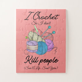 Funny I Crochet Save A Life Yarn Art Puzzle