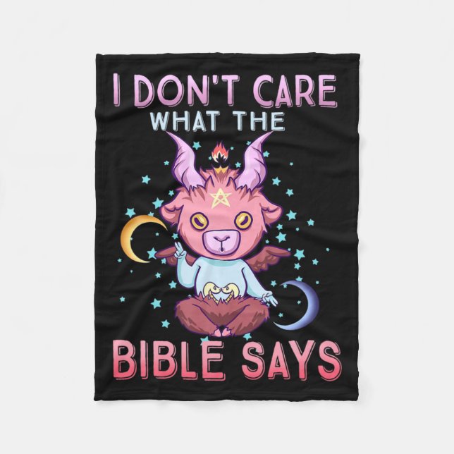 Funny I Dont Care What Bible Says  Fleecedecke (Vorderseite)