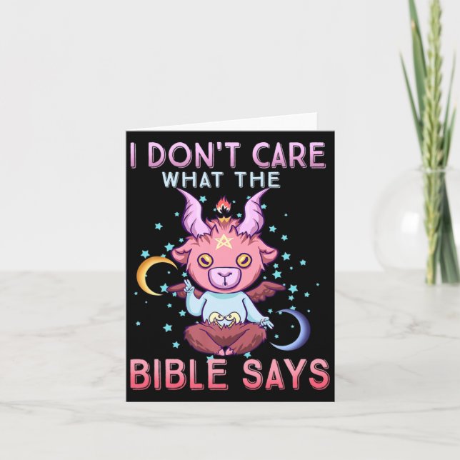 Funny I Dont Care What Bible Says  Karte (Vorderseite)