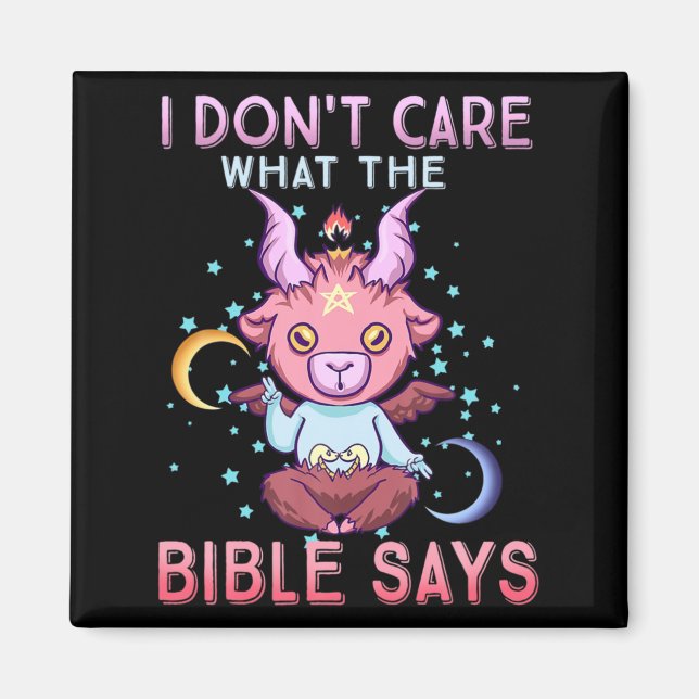 Funny I Dont Care What Bible Says  Magnet (Vorne)
