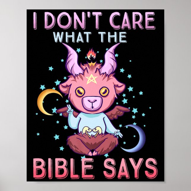 Funny I Dont Care What Bible Says  Poster (Vorne)