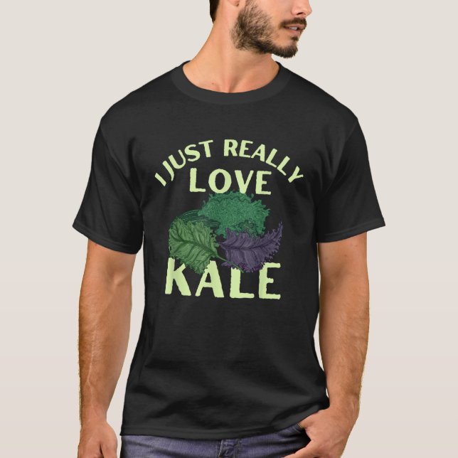 Funny I gerade wirklich Liebe Kale Vegetarian Vega T-Shirt (Vorderseite)