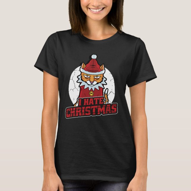 Funny I Hasse Weihnachten Weihnachtsmann T-Shirt (Vorderseite)