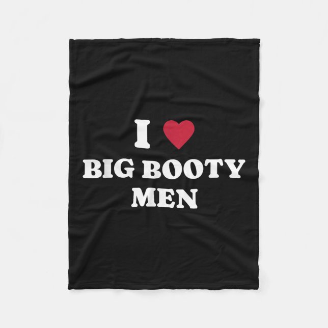Funny I (Herz-Liebe Big Hintern Männer Zitat Fleecedecke (Vorderseite)
