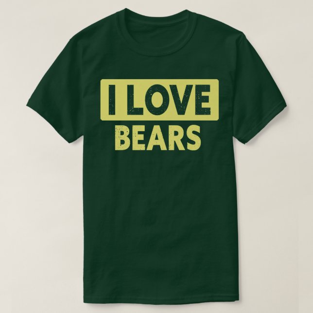 Funny I Liebe Bears Premium T-Shirt (Design vorne)