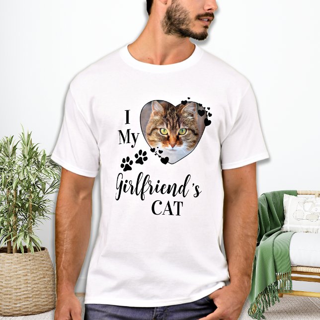 Funny I Liebe Cat Niedlich Pet Foto meiner Freundi T-Shirt (Von Creator hochgeladen)