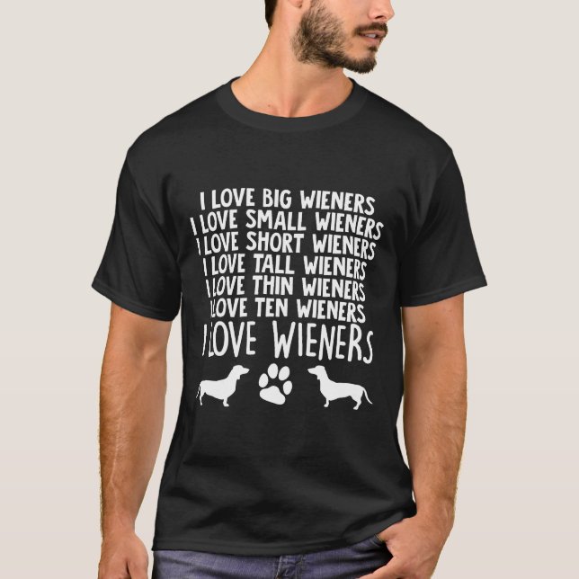 Funny I Liebe Dackel Dackel Lover Eigentümer Hilar T-Shirt (Vorderseite)