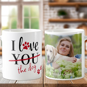 Funny I Liebe Der Hund Custom Pet Foto Valentines Kaffeetasse