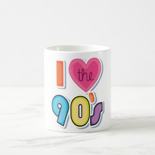 Funny I Liebe Die 90er, 1990er Theme Party Kaffeetasse