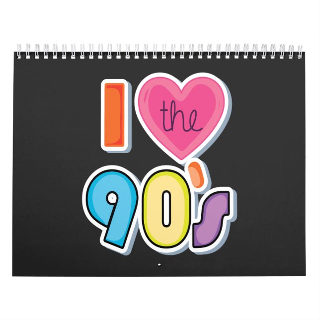 Funny I Liebe Die 90er, 1990er Theme Party Kalender (Titelbild)