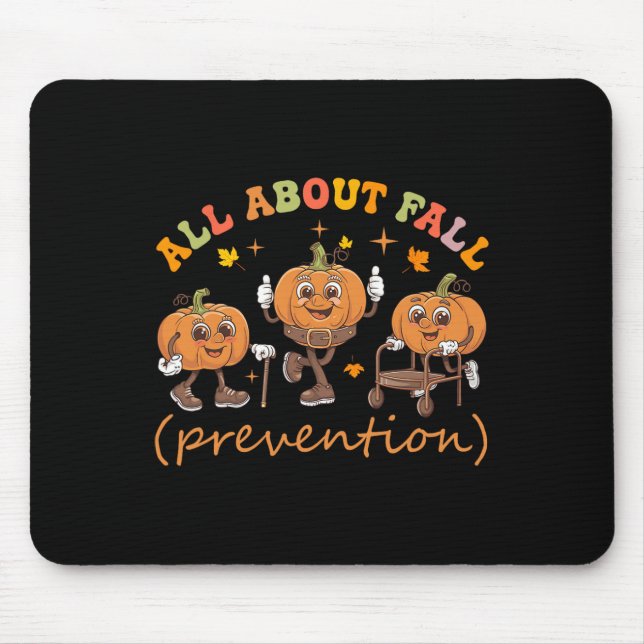 Funny I Liebe Fall Prevention Erntedank Pumpkins Mousepad (Vorne)