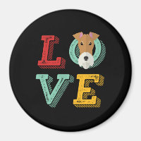 Funny I Liebe Fox Terrier I Heart Dog Puppy Lover