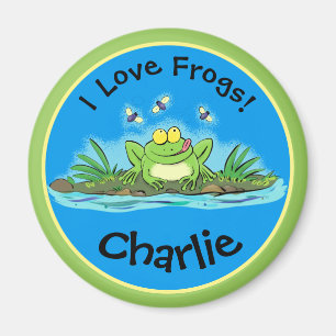 Funny-I-Liebe Frosch-Grünfrosch-Cartoon-Magnet Magnet
