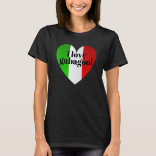 Funny I Liebe Gabagool Italienische Flagge Coldcut T-Shirt