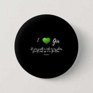 Funny I Liebe Gin Drinker Herz Grafik Party Gesche Button