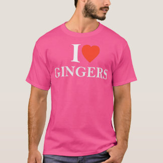 Funny I Liebe Gingers Heart Redhead Lover Hair Fre T-Shirt