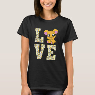 Funny I Liebe Hamsters Gegenwart Niedlich Hamster  T-Shirt