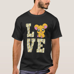 Funny I Liebe Hamsters Gegenwart Niedlich Hamster T-Shirt