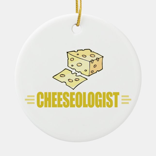 Funny I Liebe Käse Keramikornament (Vorne)